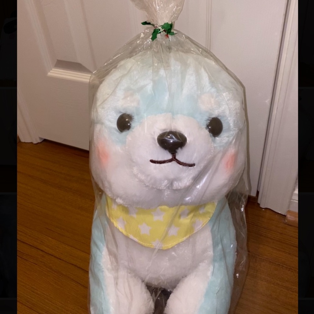 Blue/White Stuffed Puppy